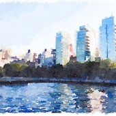 New York City in watercolor