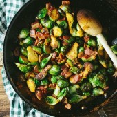 Brussels sprouts with bacon and maple butter