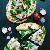 Middle-Eastern dilled yogurt flatbreads with spiced pumpkin seeds
